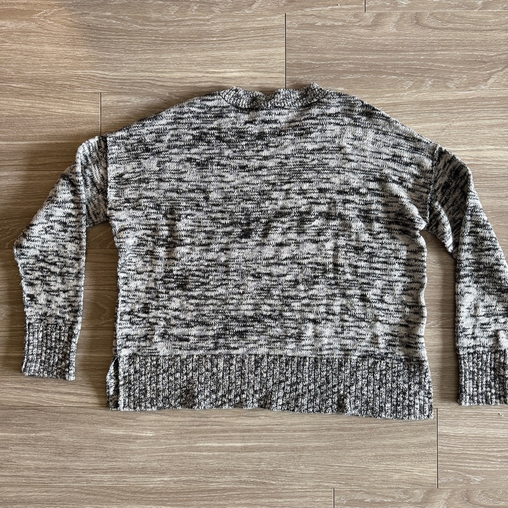 Eileen Fisher Scoop Neck Sweater Organic Cotton Alpaca Wool Blend Marled Small - Picture 6 of 8